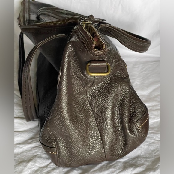 The Sak Brown Leather Shoulder Bag with Double Handles - Picture 3 of 8